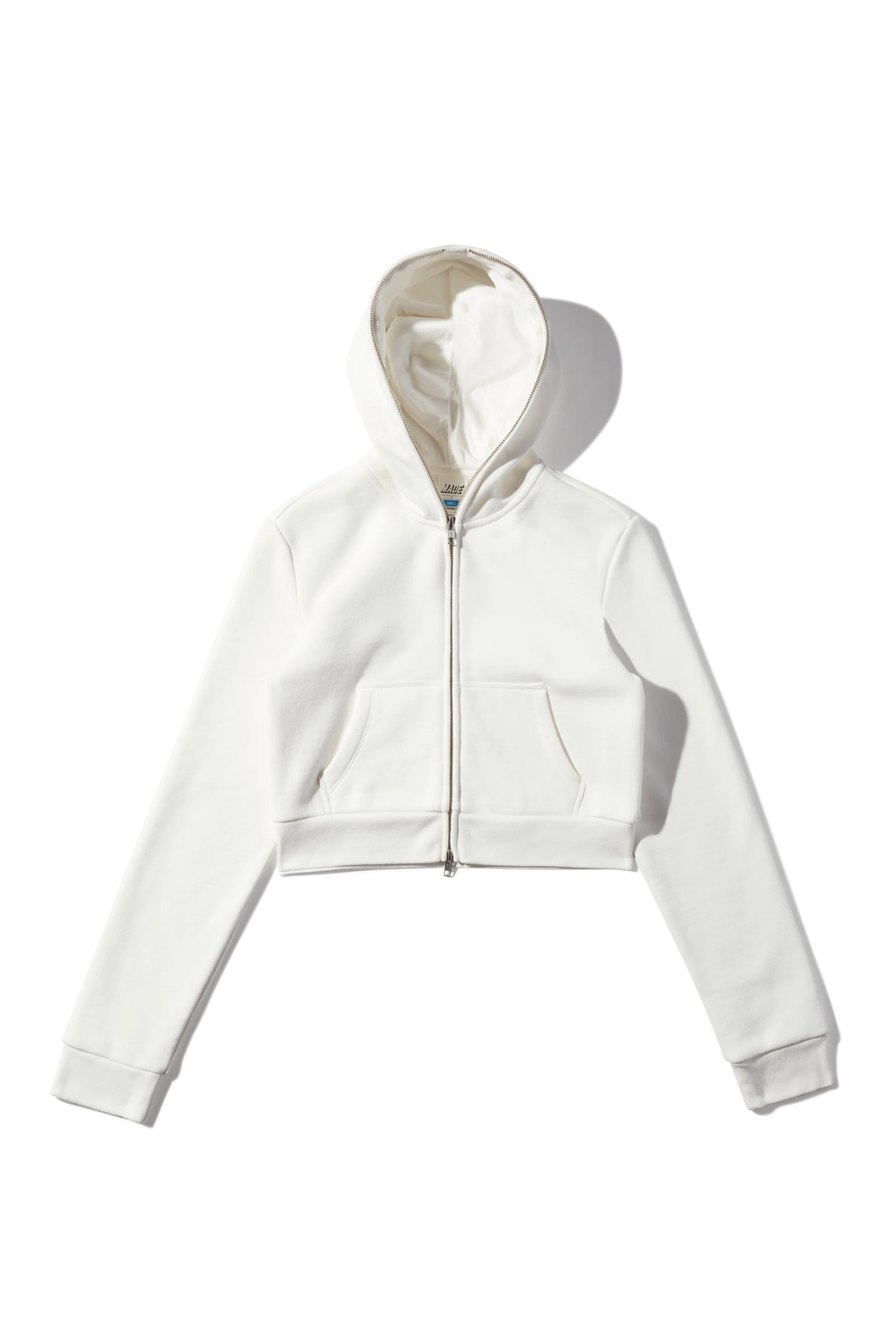 Cropped Full Zip Body Bag Hoodie - Image 12