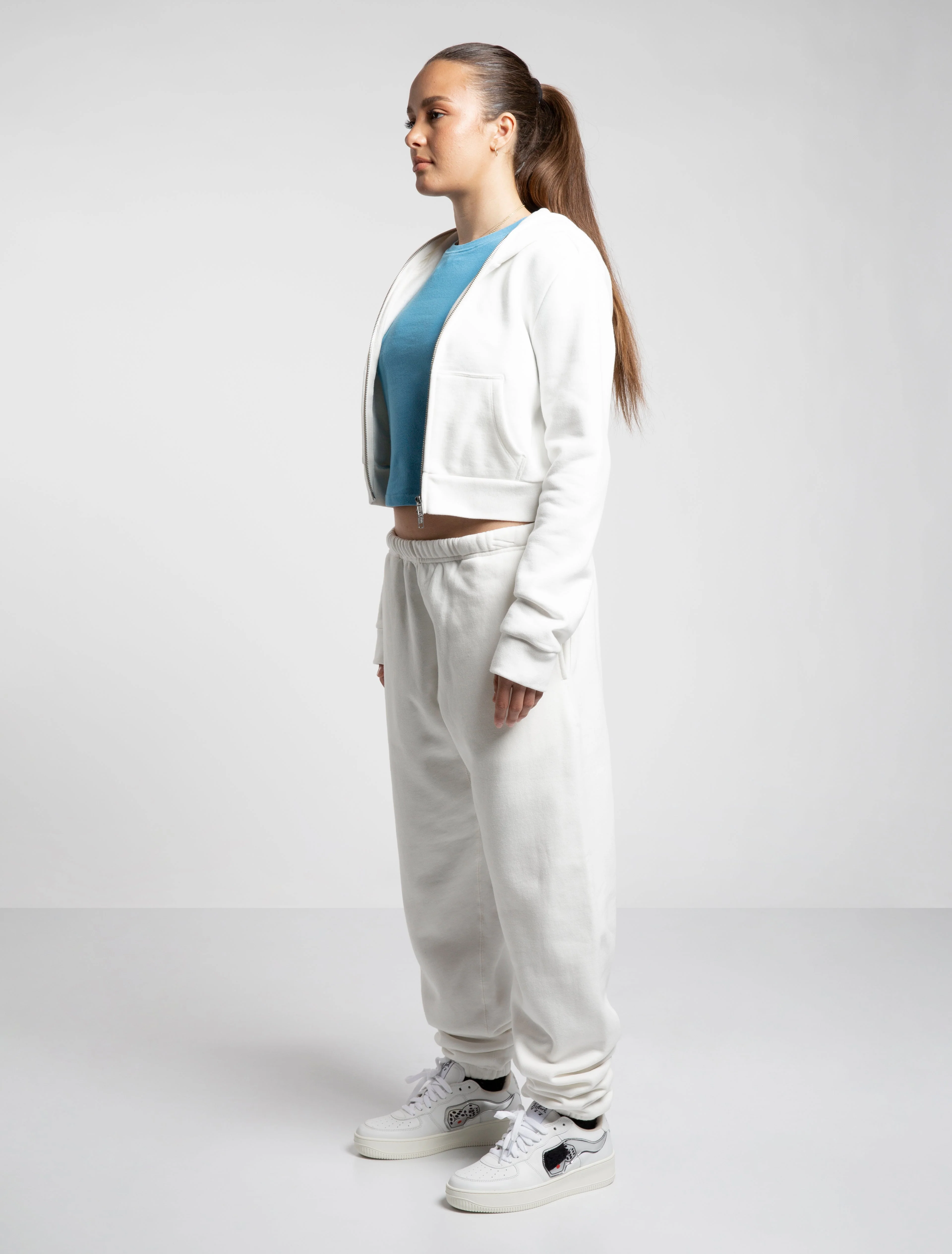 Cropped Full Zip Body Bag Hoodie - Image 15